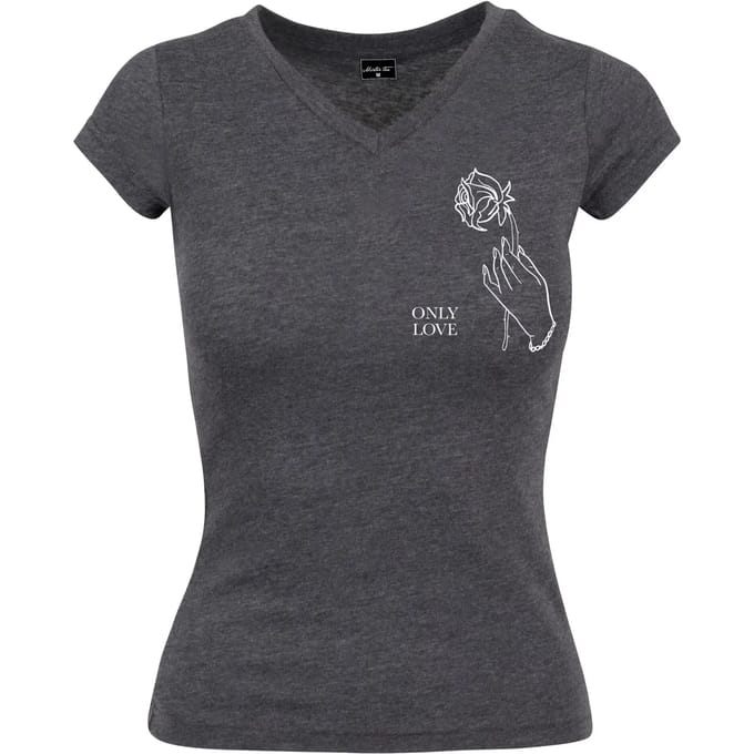 Mister Tee - Only Love Dames Tshirt - XL - Grijs
