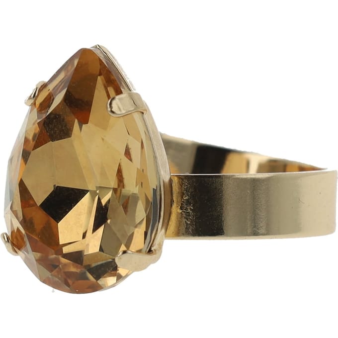 OTAZU Classic Drop Ring Light Topaz Brown Taglia: OS | Anelli Outlet | Donna | Marrone