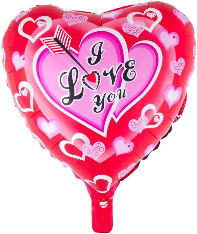 FOLIEBALLON I LOVE YOU 43CM | VALETIJNSDAG | HART