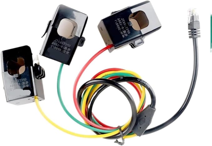 Stroom Sensor - Huidige Klem - Stroom Meten - Drie-in-één Ontwerp - 1 Meter Kabel - Zwart
