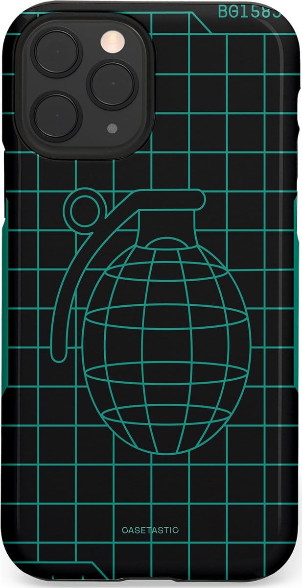 Casetastic hoesje geschikt voor Apple iPhone 11 Pro - Dubbellaagse bescherming - Retro bom - Fashion Case - Zwart Petrol