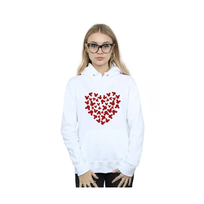 Disney Meisjes Mickey Mouse Hart Silhouet Hoodie (Wit)