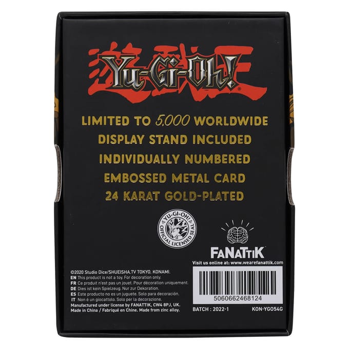 Yu-Gi-Oh! 24 Karat Gold Plated Card Time Wizard - Limited Edition worldwide 5000