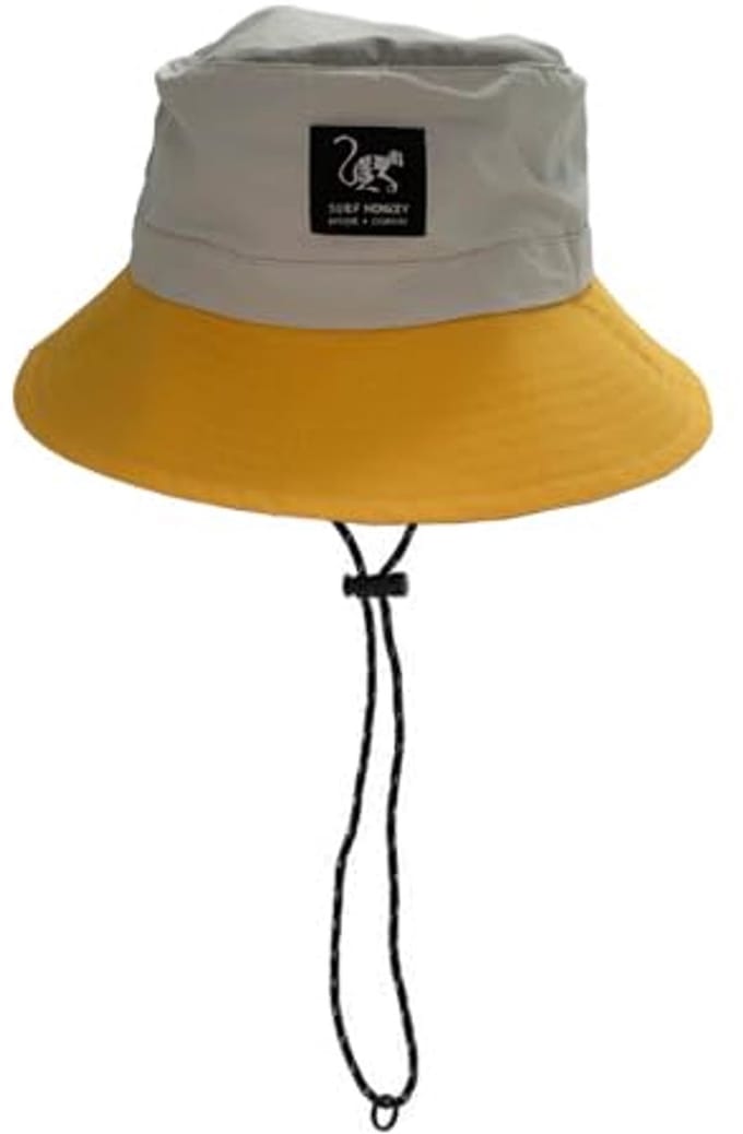 Waterdichte booniehoed voor heren/dames - One size - Opvouwbaar (beige/geel)