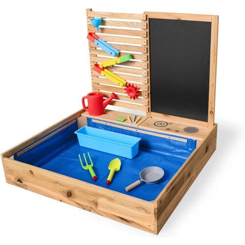 LUPILU Houten zandbak met waterspeelwand