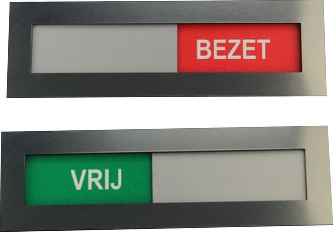 CombiCraft vrij - bezet bordje met tape 145 x 48 mm - per stuk