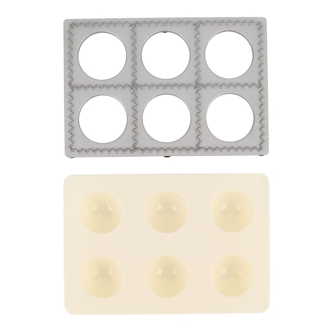 Machine à Raviolis 6 Trous Alliage d'Aluminium ABS Facile à Utiliser Haute Efficacité Presse à Raviolis pour Cuisine white