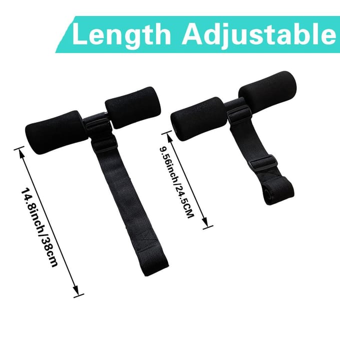 Hamstring Curl Strap Nordic Home Workout Gear voor Hamstring Curls Spaanse Squats Buikspieroefeningen Nordic Curl Machine zwart