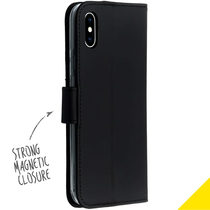 Accezz Hoesje - Geschikt voor Apple iPhone Xs / X - Wallet Softcase Bookcase - Zwart