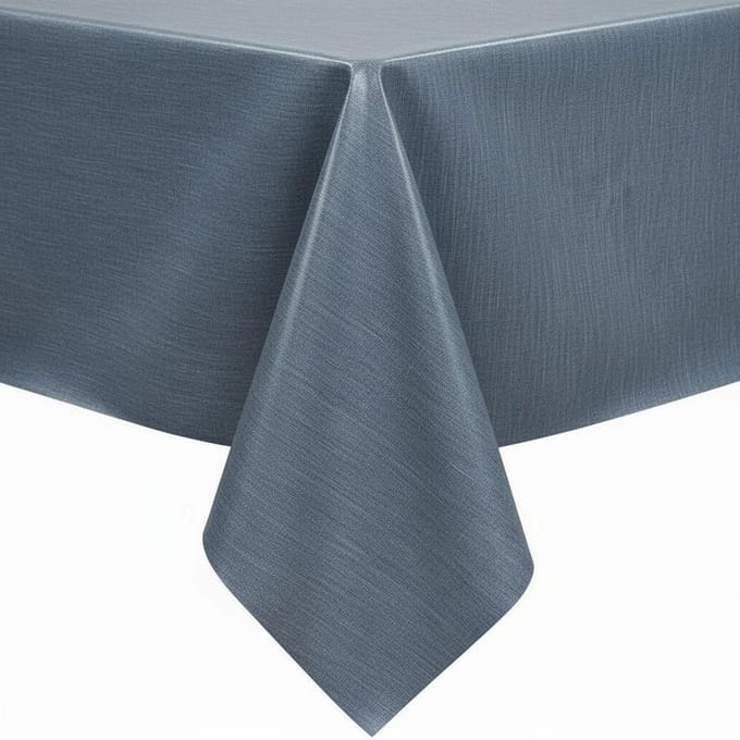 Protecttable - Tafelzeil Linnenlook Denim Light Blue 140x330cm - Tafelkleed Afwasbaar - Kunststof