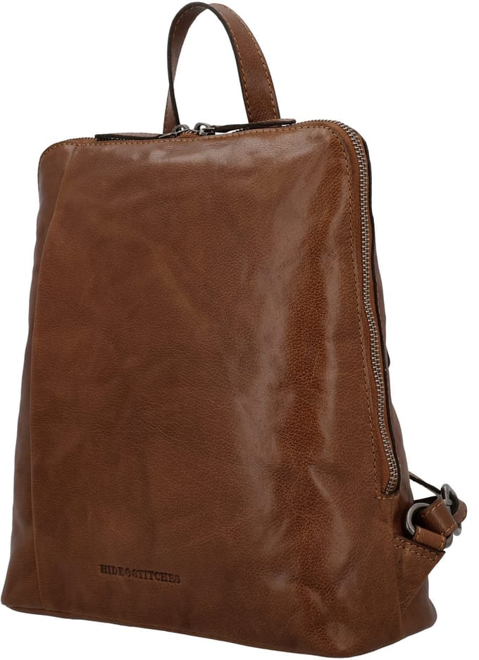 Hide & Stitches Westland Rugzak - Medium - Prachtige kwaliteit Rugtas - Leren Dames Tas - Cognac