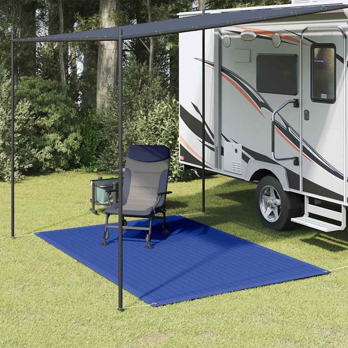 vidaXL - Tenttapijt - 250x200 - cm - HDPE - blauw