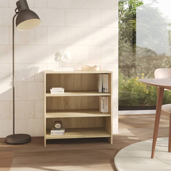 vidaXL - Dressoir - 70x40,5x75 - cm - bewerkt - hout - sonoma - eikenkleurig