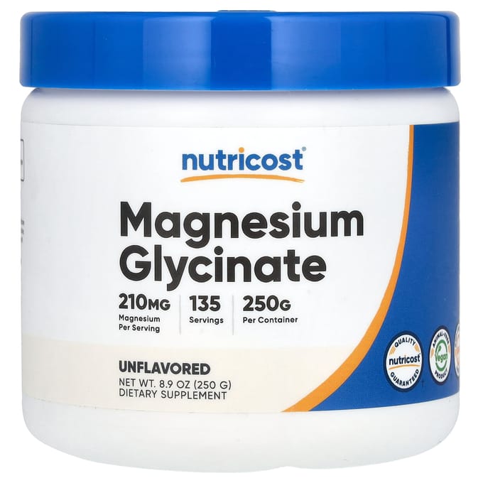 Nutricost, magnesiumglycine, ongeflavoreerd, 250 gram (250 gram)