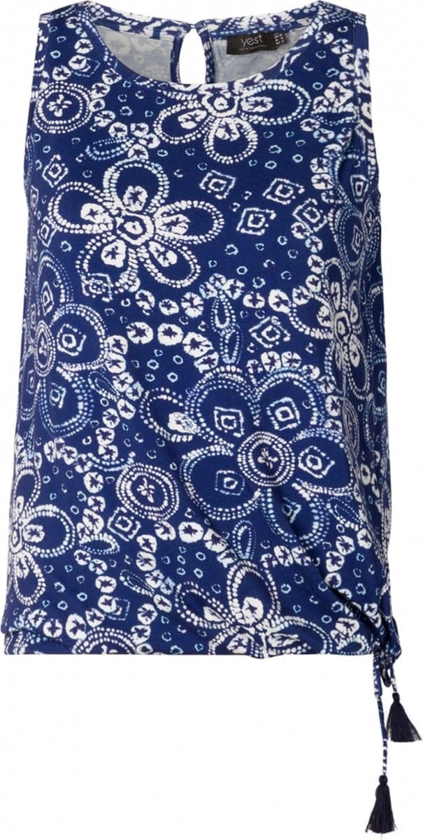 YESTA Hamidat Tops - Indigo Blue/MultiCol - maat X-0(44)