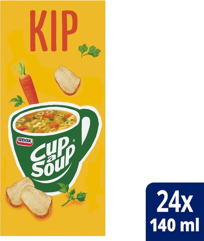 Cup-a-Soup - Unox - Kip 140ml - 4 stuks