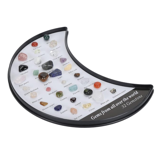 Kit de Collection de Roches et Minéraux pour Enfants Collection Exquise de Roches et Minéraux pour Salle de Classe Scientifique beige
