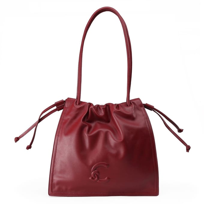 COCCINELLE Leren schoudertas Dulse Handbag Ribes (rood)paars