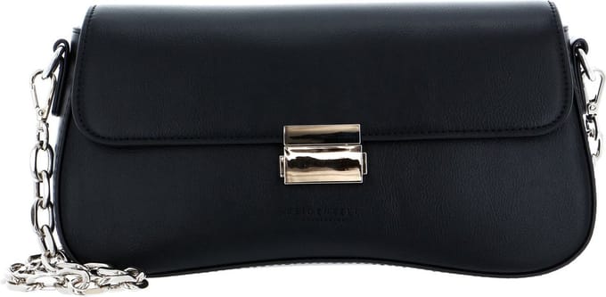 SEIDENFELT MANUFAKTUR Schoudertas Bettna Shoulder Bag Black Zwart