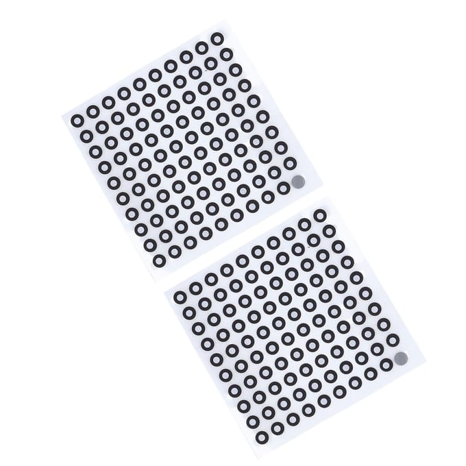10 vellen 3D-scannen markeringspunten diffuse reflectie referentiepunten optische tracking lokalisatie white