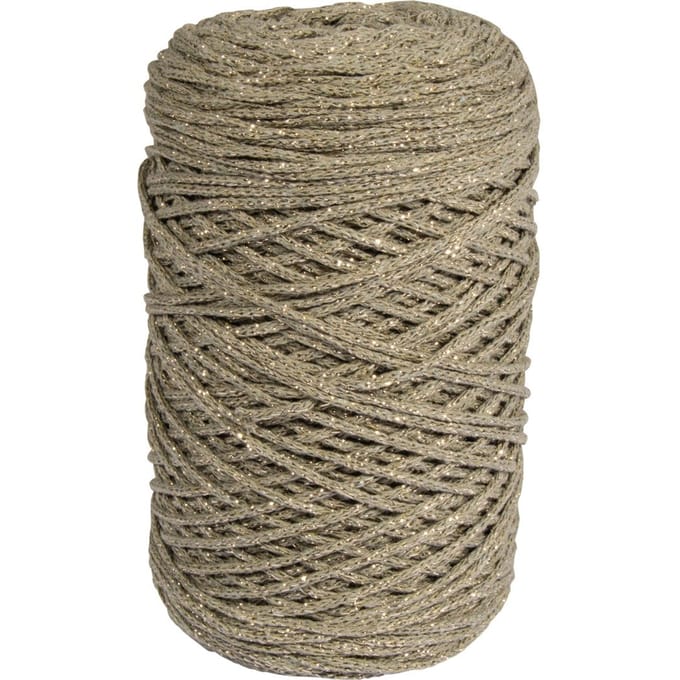 Gerecycled garen met gouddraad, Ø 2mm - Reed