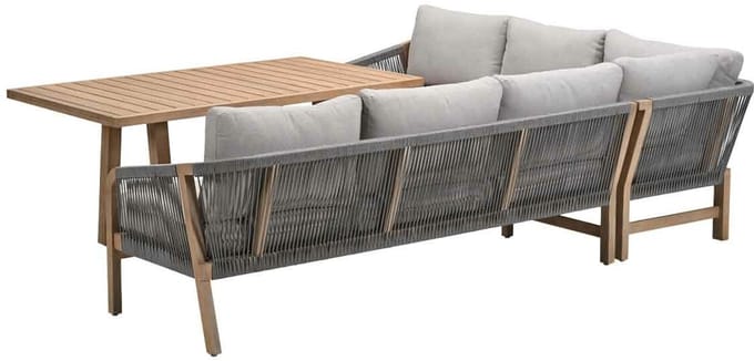 Garden Impressions Alora lounge dining set 3-delig links - grey sand