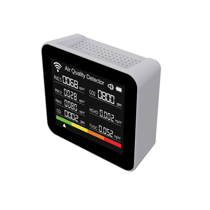20 in 1 Tuya WIFI Intelligente Luchtkwaliteitsmonitor Binnen CO2-detector with 5 Subunits wit