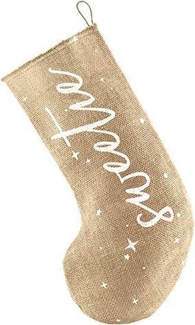 Rustic Christmas – Jute sok met opdruk Sweetie