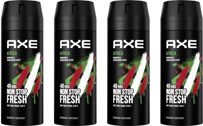 Axe - Deodorant - Spray - Africa - 150ml x 4