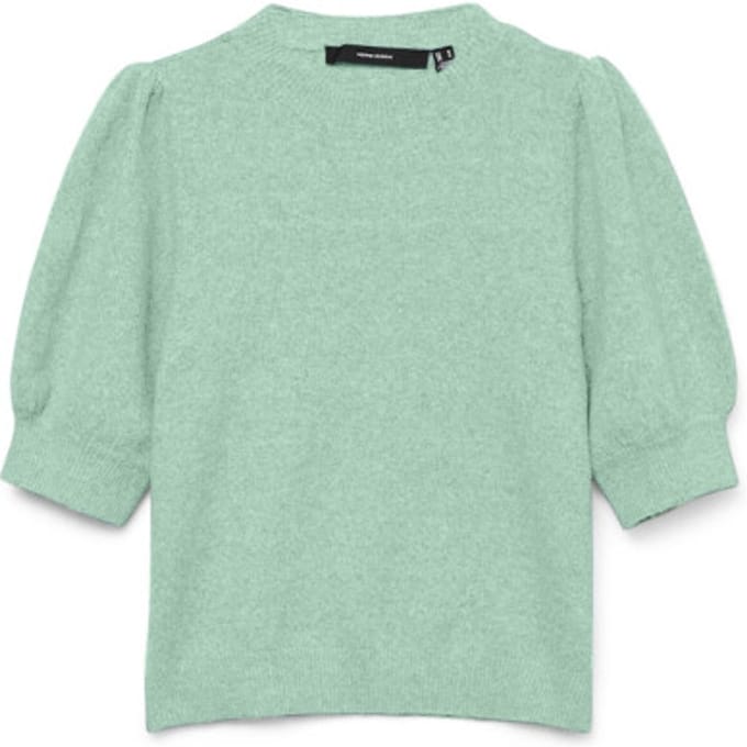 Vero Moda Trui Vmdoffy 2/4 O-neck Pullover Ga Noos 10278313 Birds Egg Green/melange Dames Maat - S