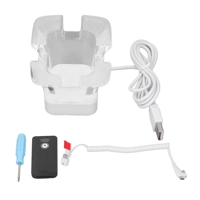 Diefstalbeveiliging Telefoon Displaystandaard 100DB Beveiligingsalarm Snel Opladen voor Camera's MP4 Winkelcentra white