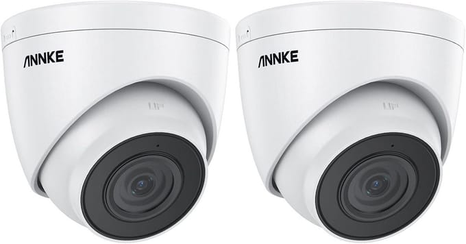 2-Pack 5MP PoE Buiten Beveiligingscamera met Kentekenherkenning en Audio
