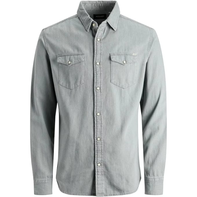 Overhemd Lange Mouw Jack &amp; Jones 12138115 SHERIDAN-LIGHT GREY
