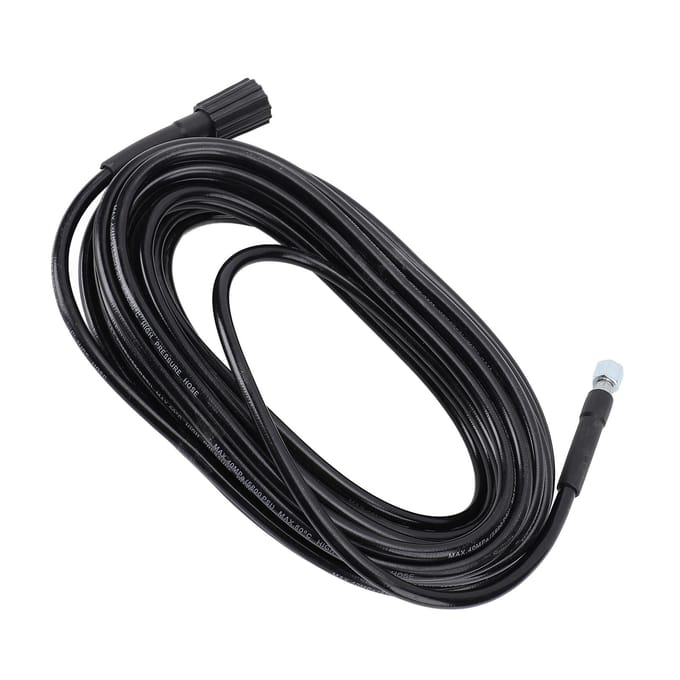 Hogedrukreinigerslang Multifunctioneel Rubber Flexibel Lange Levensduur Universele Pasvorm voor Auto's RV's 15m / 49.21ft black