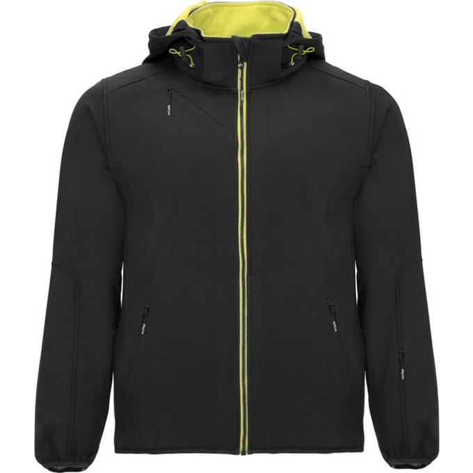 Roly Heren Siberia Soft Shell Jas (Zwart/Lime Punch)