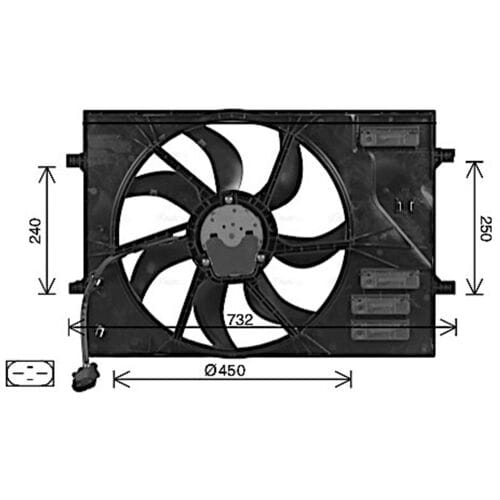 Koelventilatorwiel AVA COOLING AI7525