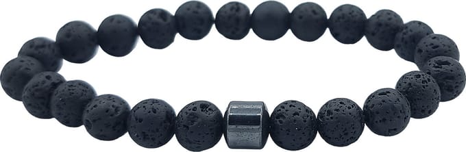 Rhylane - Kralenarmband - Lavasteen natuursteen - 20 cm / 8 mm
