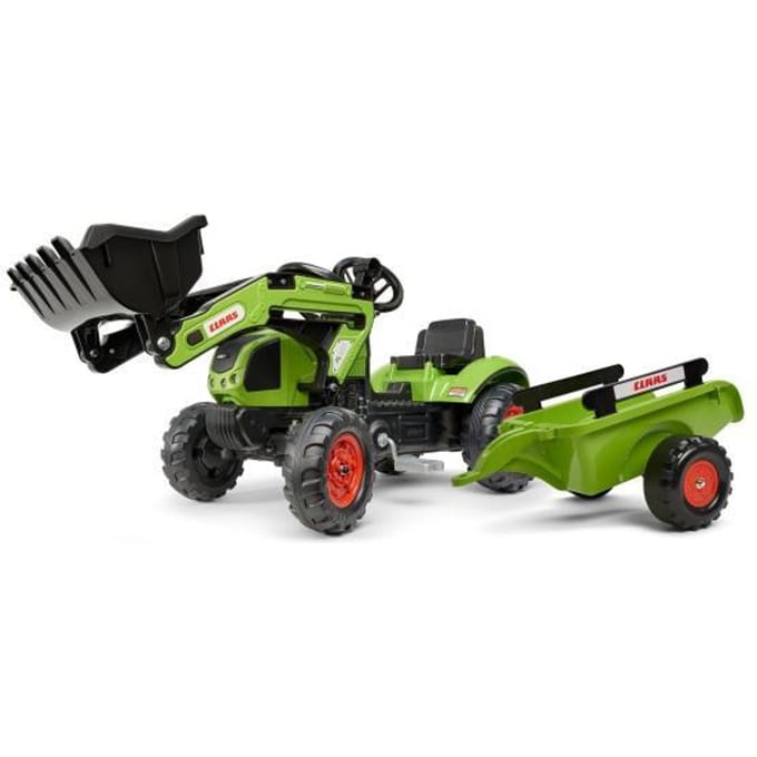 FALK Claas Arion 410 - Pedaaltractor met voorlader en aanhanger - 2-5 jaar