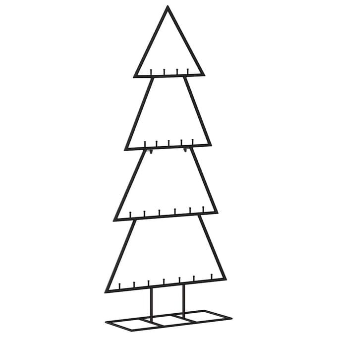 vidaXL - Kerstdecoratie - kerstboom - 125 - cm - metaal - zwart