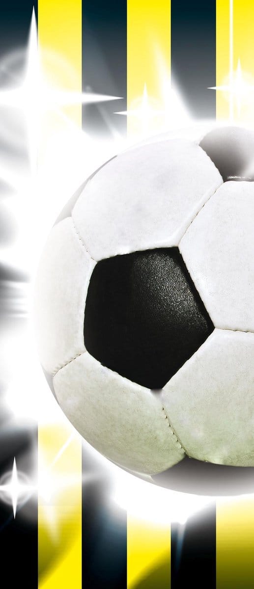 Football Yellow Black Stripes Photo Wallcovering