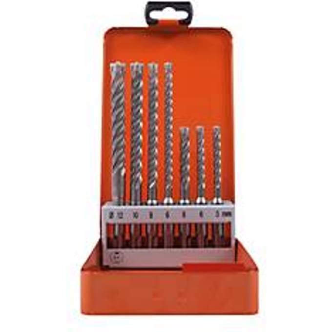 ''PROJAHN'' Hamerborenset , Rocket-5 SDS+ Quattro-X, 4 snijder , 7-dlg, ø 5-12mm Metalen cassette