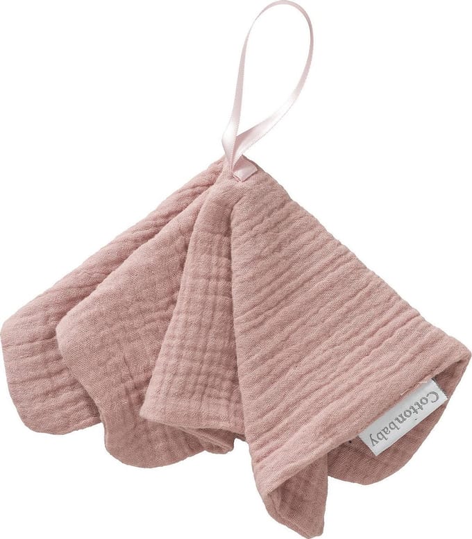 Cottonbaby - speendoekje soft - oudroze - baby - oud roze