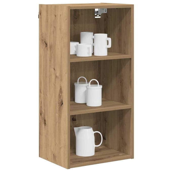 vidaXL - Hangkast - Artisan - Eiken - 40 - x - 29,5 - x - 80 - cm - Bewerkt - hout