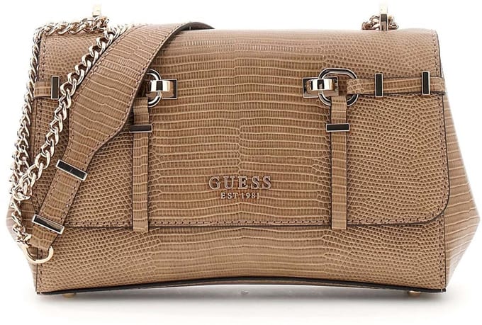GUESS schoudertas Leona Convertible Xbody Flap Beige