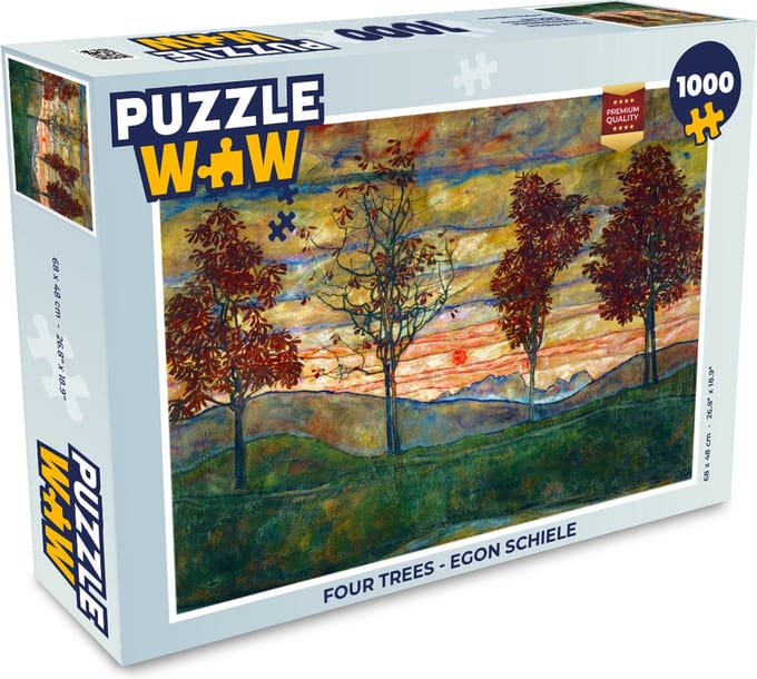 Puzzel Four trees - Egon Schiele - Legpuzzel - Puzzel 1000 stukjes volwassenen
