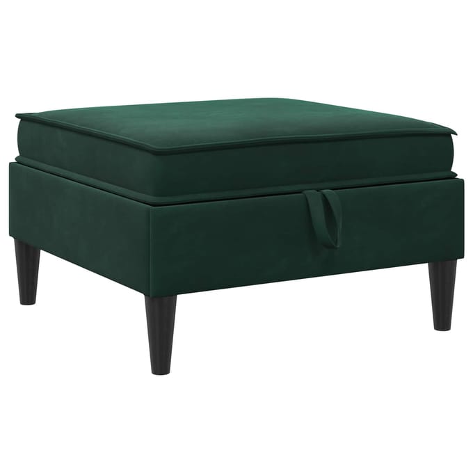 vidaXL Sofa Kruk met Opslag Donkergroen 70 x 70 x 40 cm Fluweel