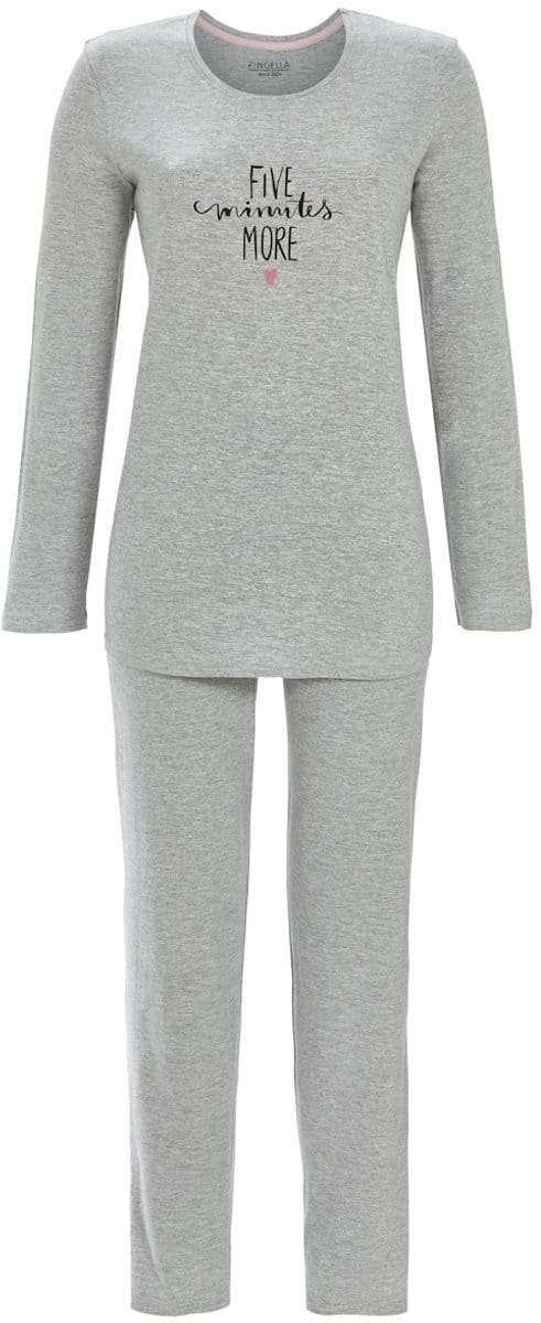 Grijze melange pyjama Ringella - Grijs - Maat - 38
