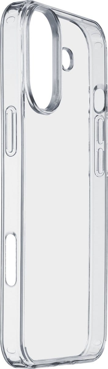 Cellularline Clear Duo Hoesje - Geschikt voor iPhone 16 Plus - Transparant & Dual Materiaal - Transparant
