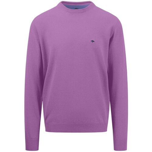 Fynch-Hatton Trui O-Neck Uni Superfine Cotton Dusty Lavender / male