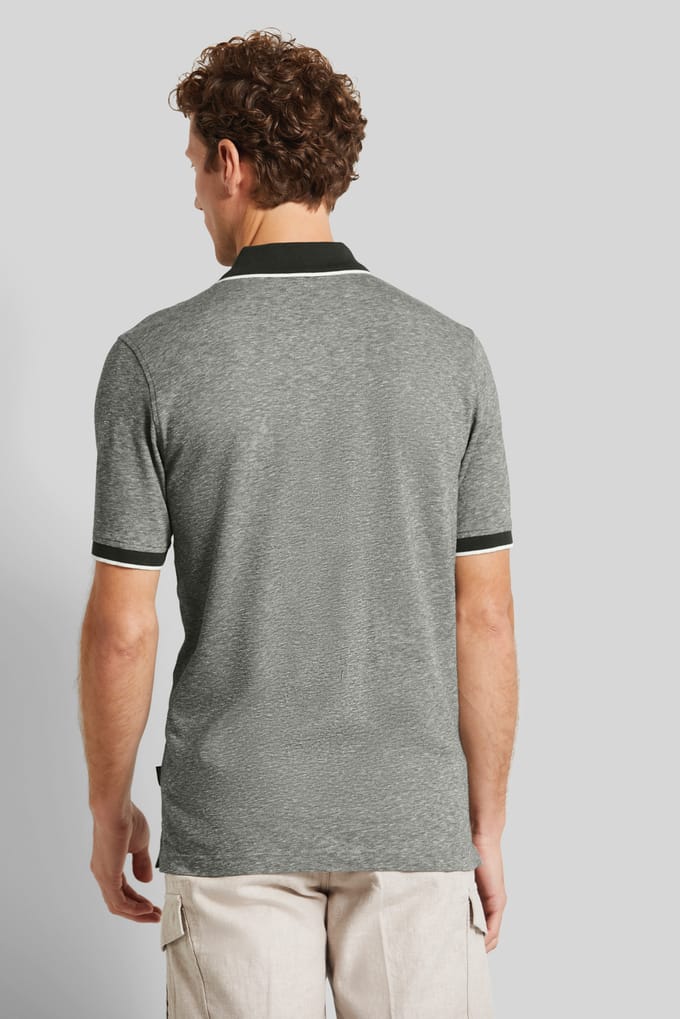 Bugatti Herren Poloshirt met contrasterende strepen
